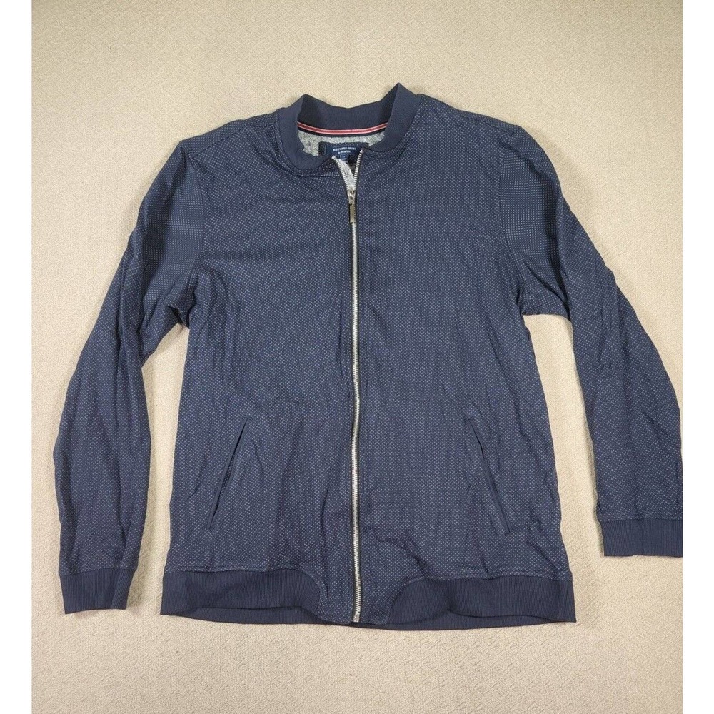 Samtex Britches Sweater Mens Large L Full Zip Cotton Sweatshirt Collared EUC